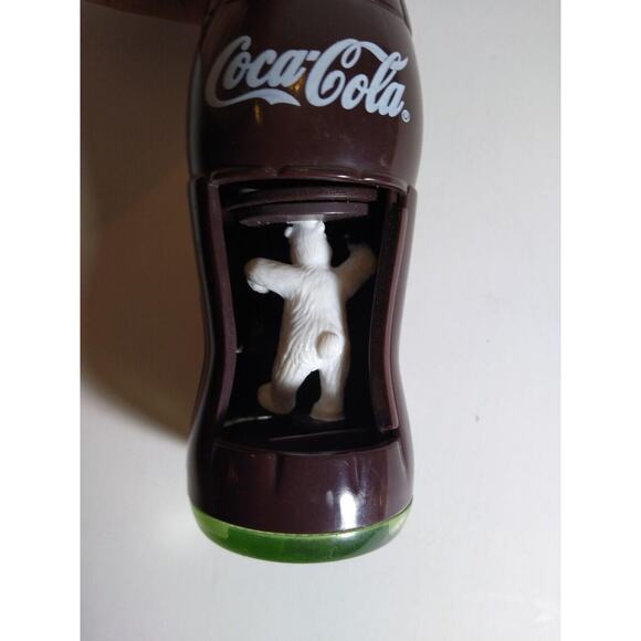 Lot 2 Vintage Coca-Cola Burger King Bottle Spinning Dancing POLAR BEAR Toy Coke - Picture 8 of 10